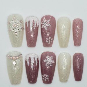 Medium Coffin Gel Press on Nails